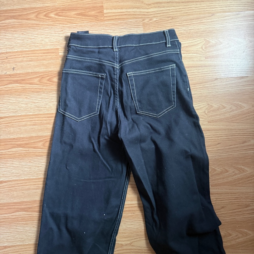 Black Jeans with White Stitching